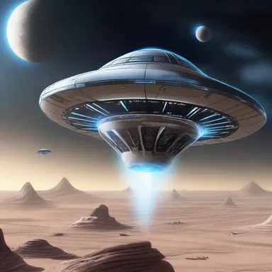 The spaceship was powered by harnessing the energy from the aether, allowing it to travel faster than the speed of light.