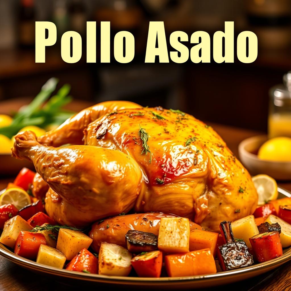 A mouthwatering presentation of a delicious Roasted Chicken with Herbs and Lemon