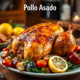 A mouthwatering presentation of a delicious Roasted Chicken with Herbs and Lemon