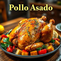 A mouthwatering presentation of a delicious Roasted Chicken with Herbs and Lemon