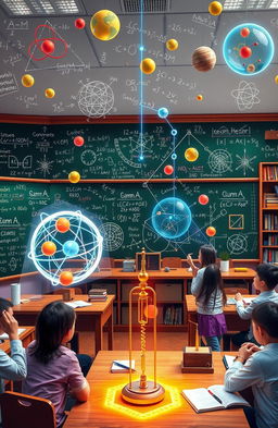 An intricate and visually stimulating representation of mathematical concepts and physics in action