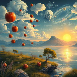 A captivating illustration representing the fundamental concepts of physics