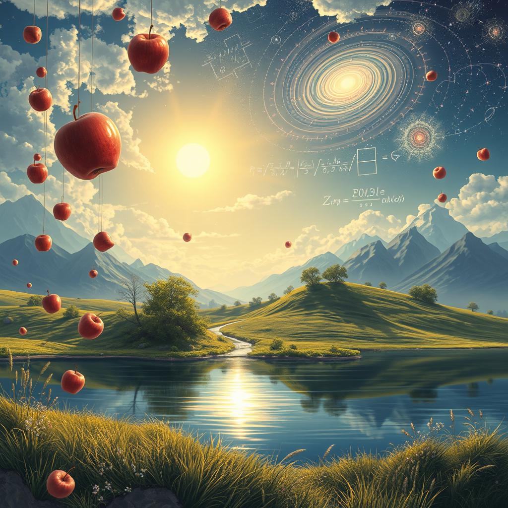 A captivating illustration representing the fundamental concepts of physics