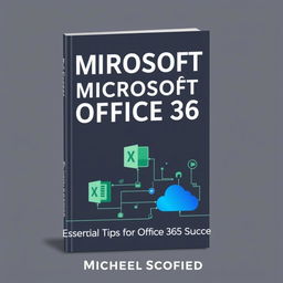 A motivational and stylish book cover for 'MICROSOFT OFFICE 365' by Michael Scofield