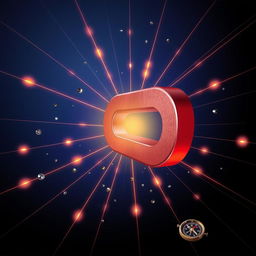 A visually captivating illustration that depicts the phenomenon of magnetic induction