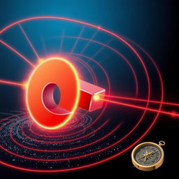 A visually captivating illustration that depicts the phenomenon of magnetic induction