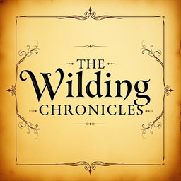 A beautifully designed banner featuring 'The Wilding Chronicles' prominently displayed, set against a vintage old parchment paper background