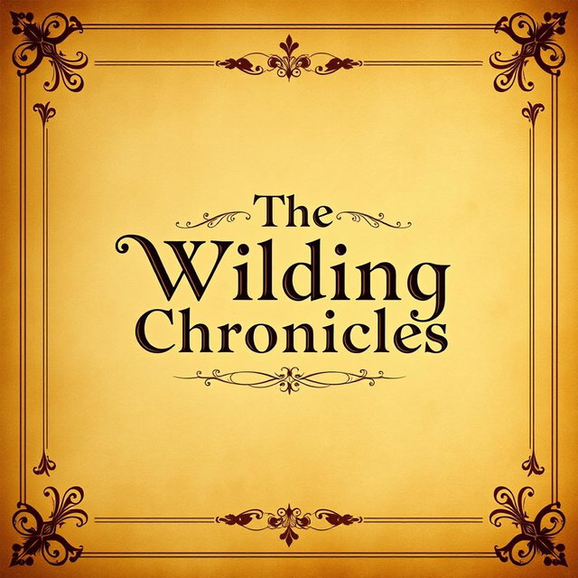 A beautifully designed banner featuring 'The Wilding Chronicles' prominently displayed, set against a vintage old parchment paper background