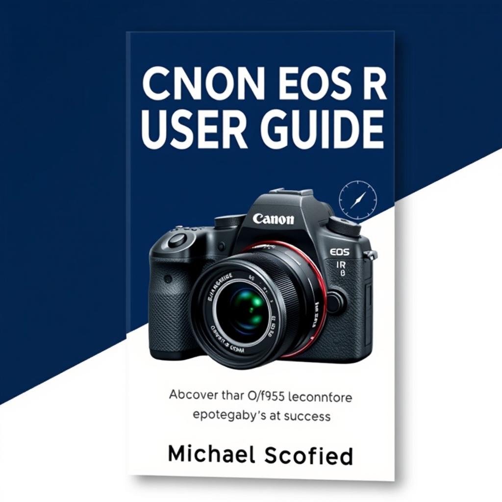 A captivating and informative book cover for 'CANON EOS R1 USER GUIDE' by Michael Scofield