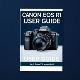 A captivating and informative book cover for 'CANON EOS R1 USER GUIDE' by Michael Scofield