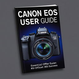 A visually striking and informative book cover for 'CANON EOS R1 USER GUIDE' by Michael Scofield