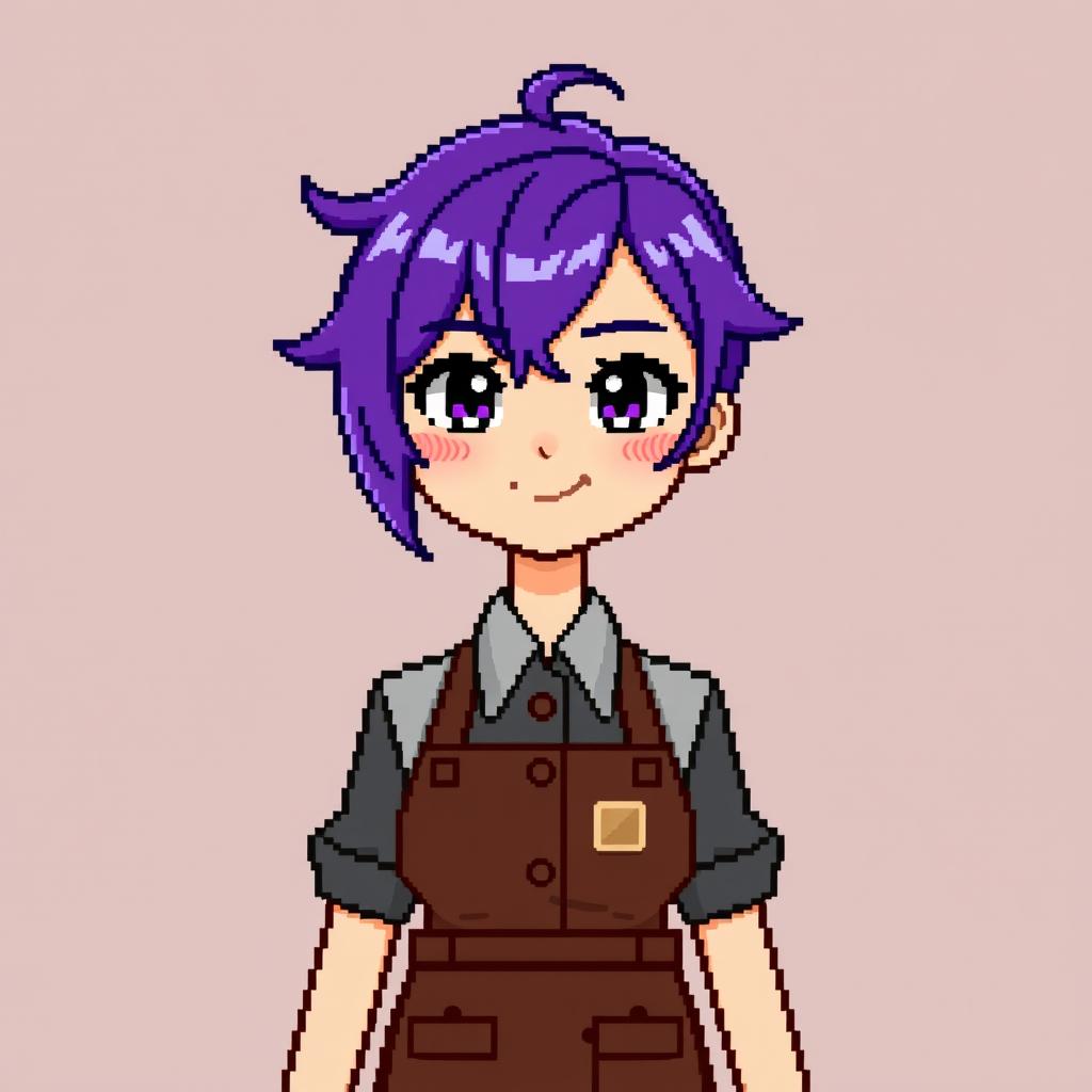 A character in full front view, depicted in a pixel art style with a scale of 40x40 pixels