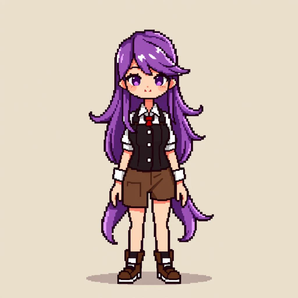 A character in full front view, depicted in a pixel art style with a scale of 40x40 pixels