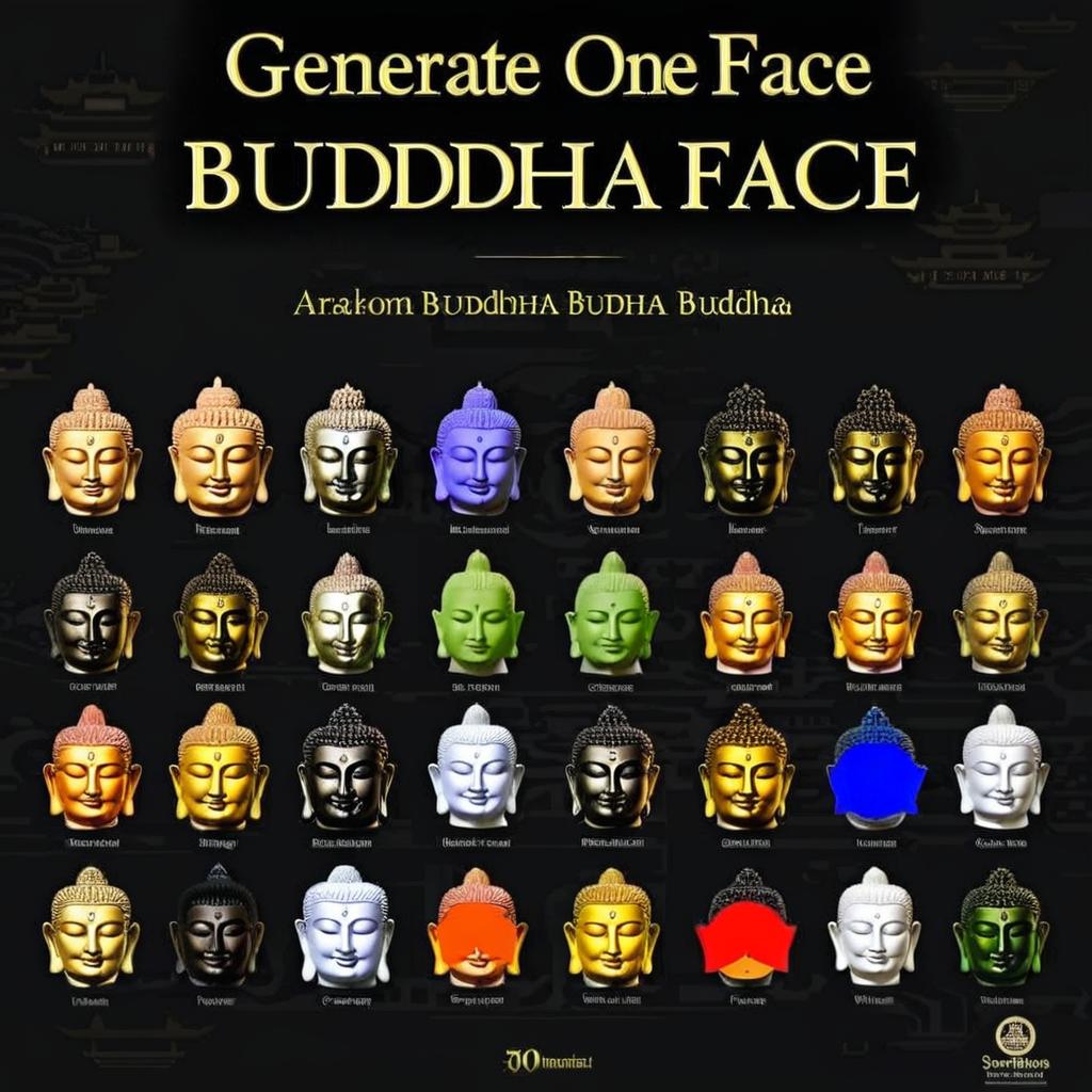 Generate one Buddha face