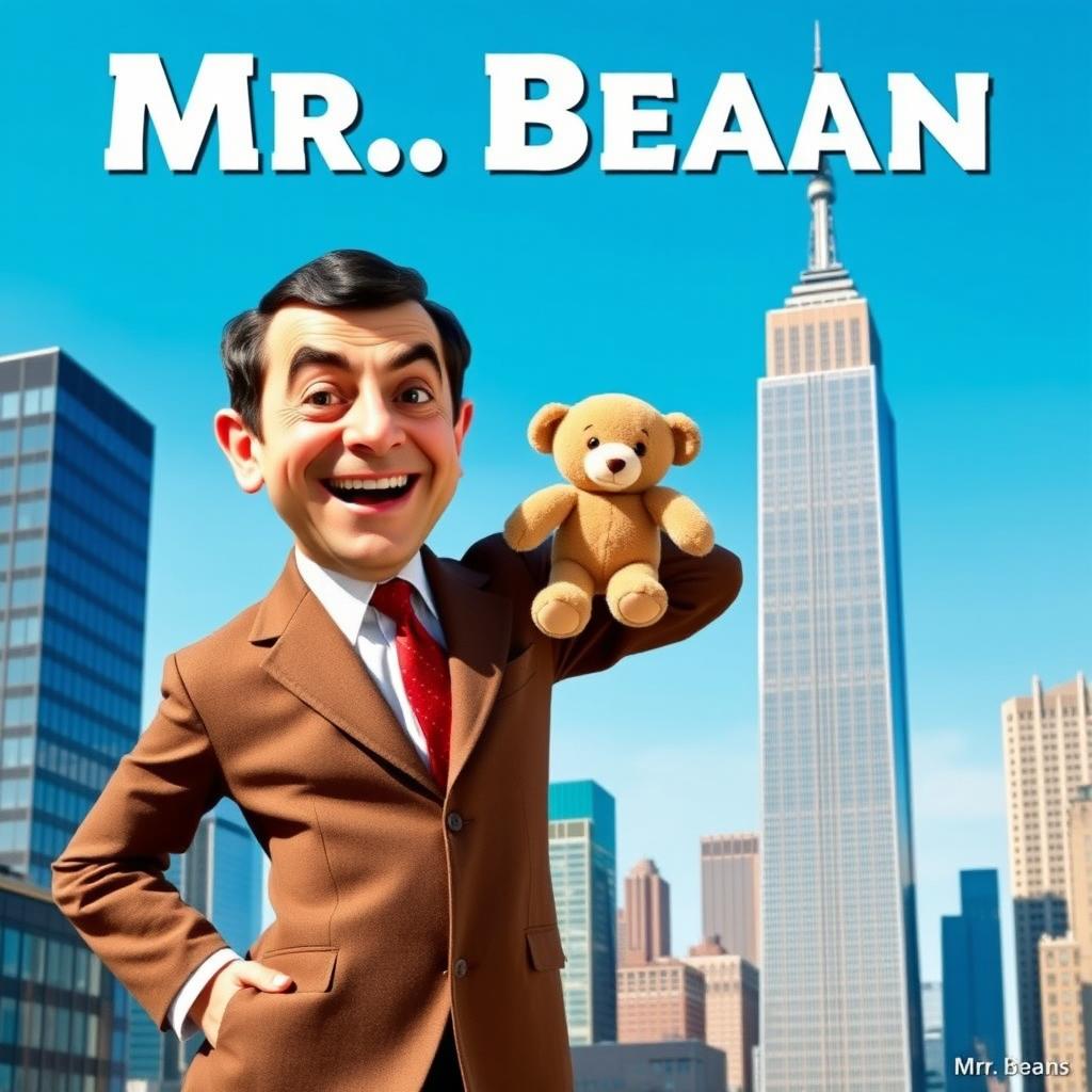A vibrant, humorous poster featuring Mr
