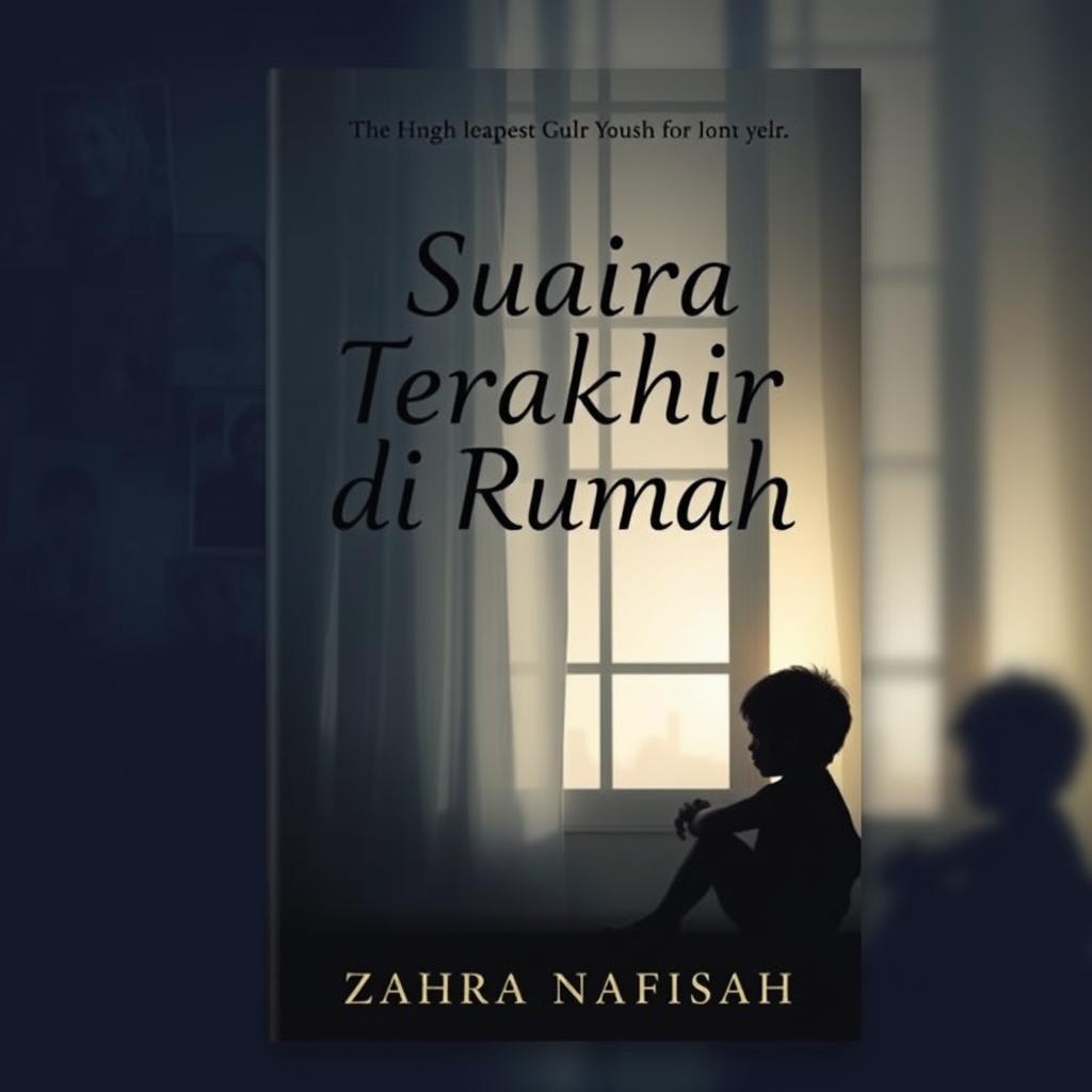 A book cover for 'Suara Terakhir di Rumah' by Zahra Nafisah, focusing on the emotional journey of the youngest child in a family