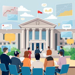 An illustrative scene depicting the concept of Forward Guidance in monetary policy