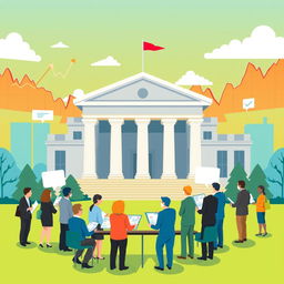 An illustrative scene depicting the concept of Forward Guidance in monetary policy