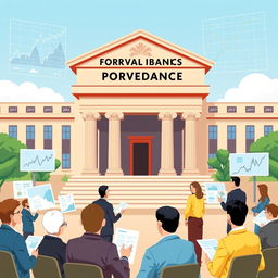 An illustrative scene depicting the concept of Forward Guidance in monetary policy