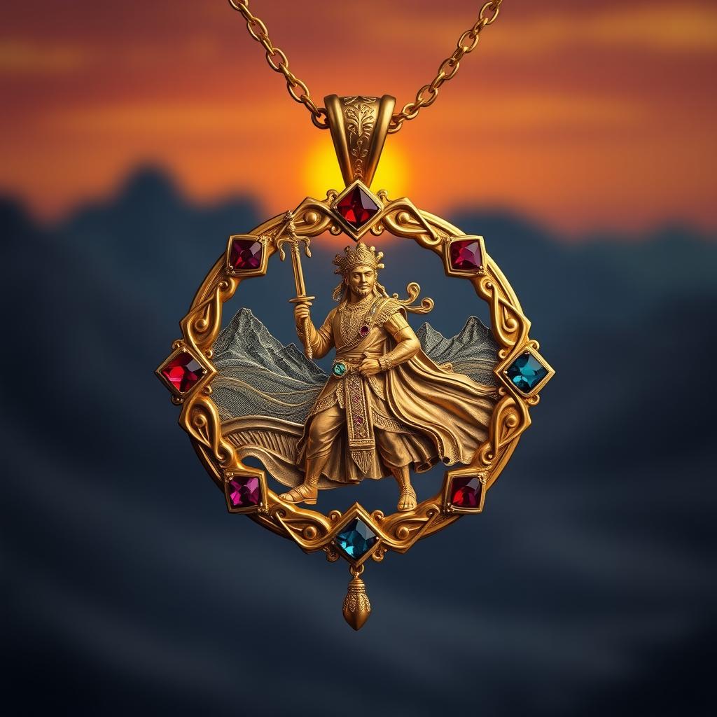 A beautifully designed pendant inspired by Rostam, the legendary hero from the Shahnameh