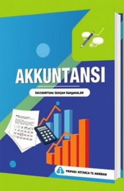 A visually striking book cover for an accounting textbook, featuring a modern design with a blend of blue and green colors