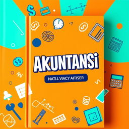 A captivating book cover for an accounting textbook titled 'Akuntansi' that draws attention