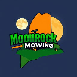 A vibrant logo design that incorporates the shape of the state of Maine as the background
