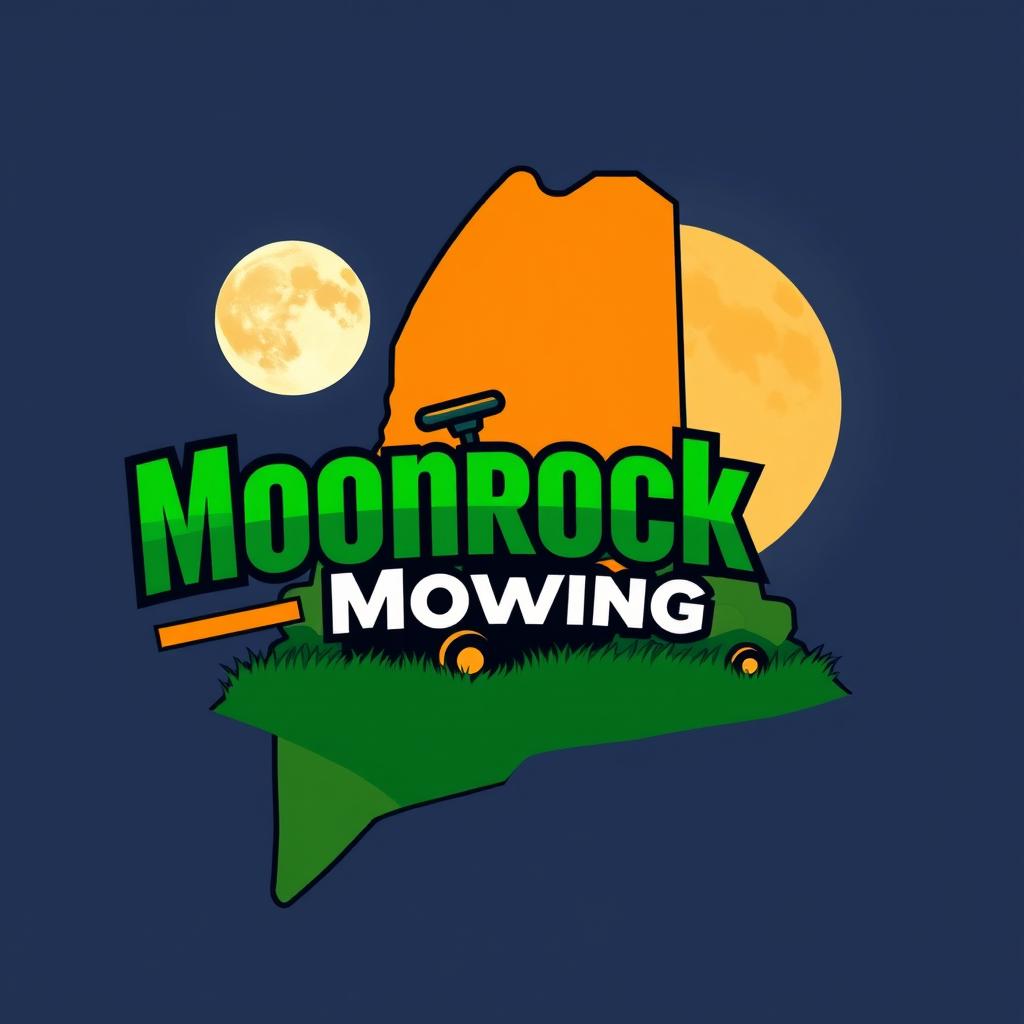 A vibrant logo design that incorporates the shape of the state of Maine as the background
