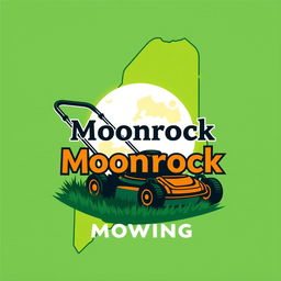A vibrant logo design that incorporates the shape of the state of Maine as the background