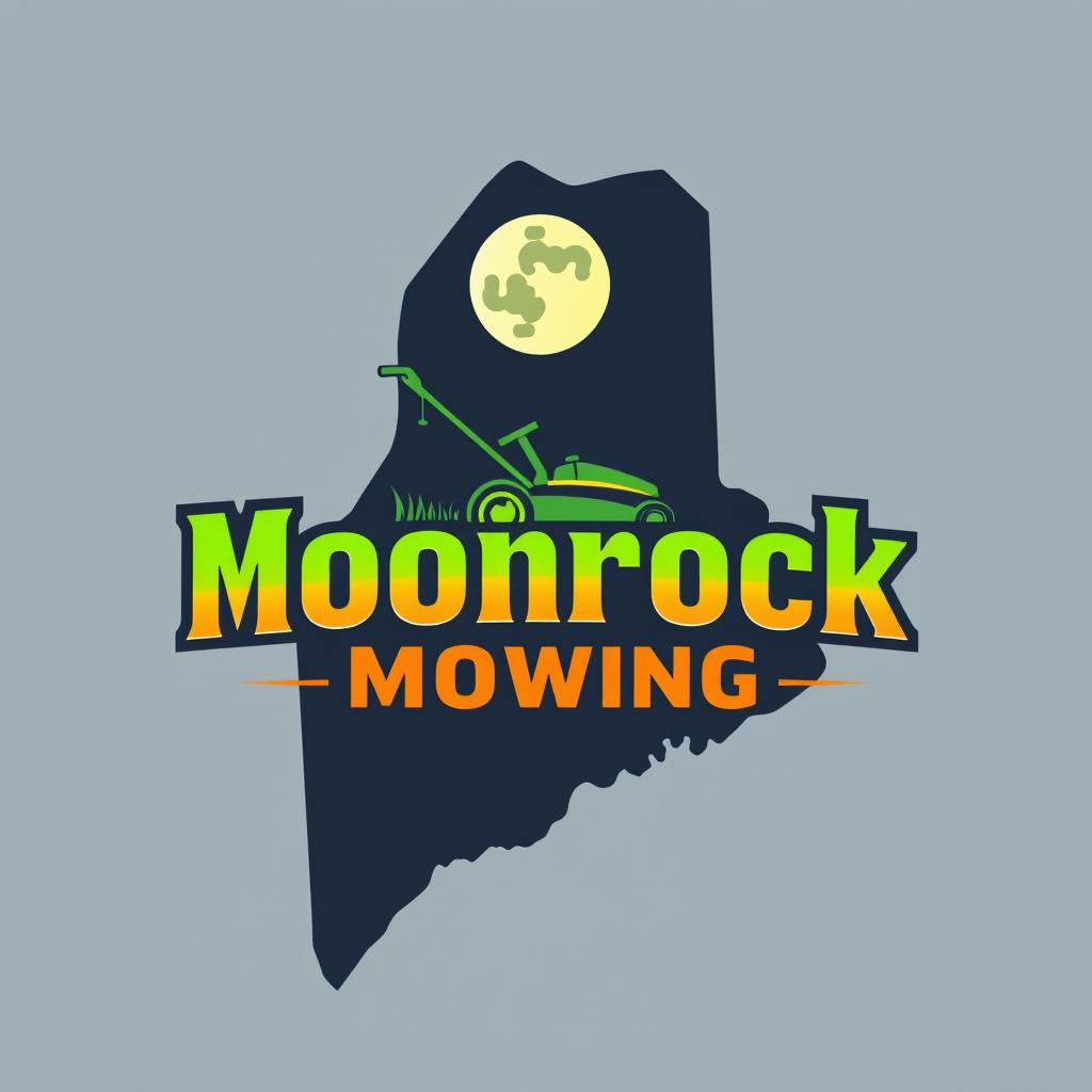 A captivating logo design featuring the outline of the state of Maine as the primary shape