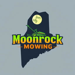 A captivating logo design featuring the outline of the state of Maine as the primary shape