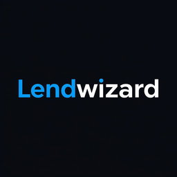 A modern and sleek logo design for 'Lendwizard'