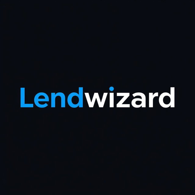 A modern and sleek logo design for 'Lendwizard'