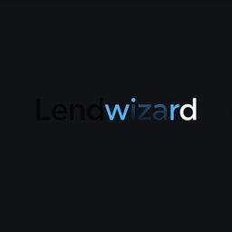 A modern and sleek logo design for 'Lendwizard'