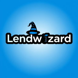 A modern and sleek logo design for 'Lendwizard'