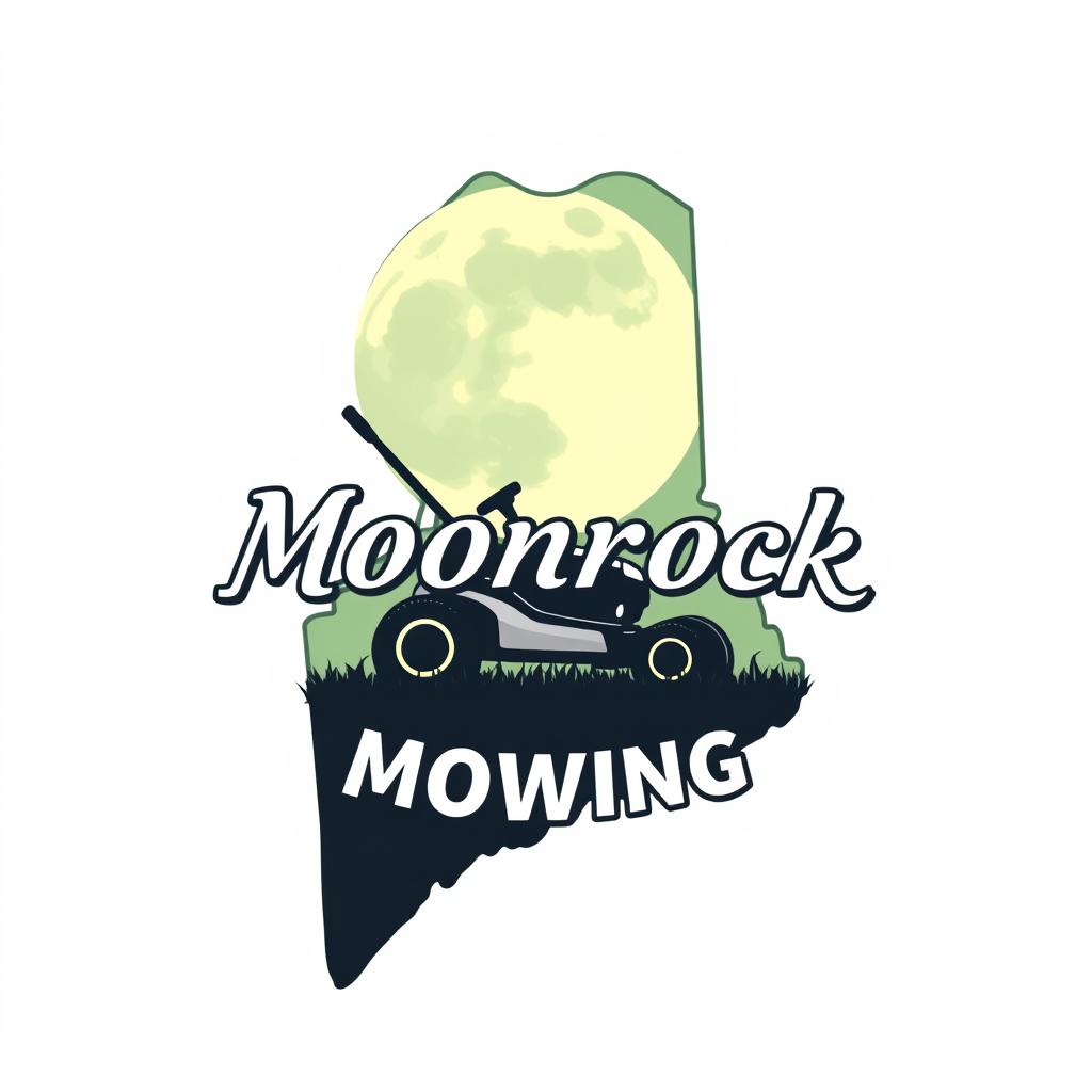 An engaging logo design that features the outline of the state of Maine as the primary canvas