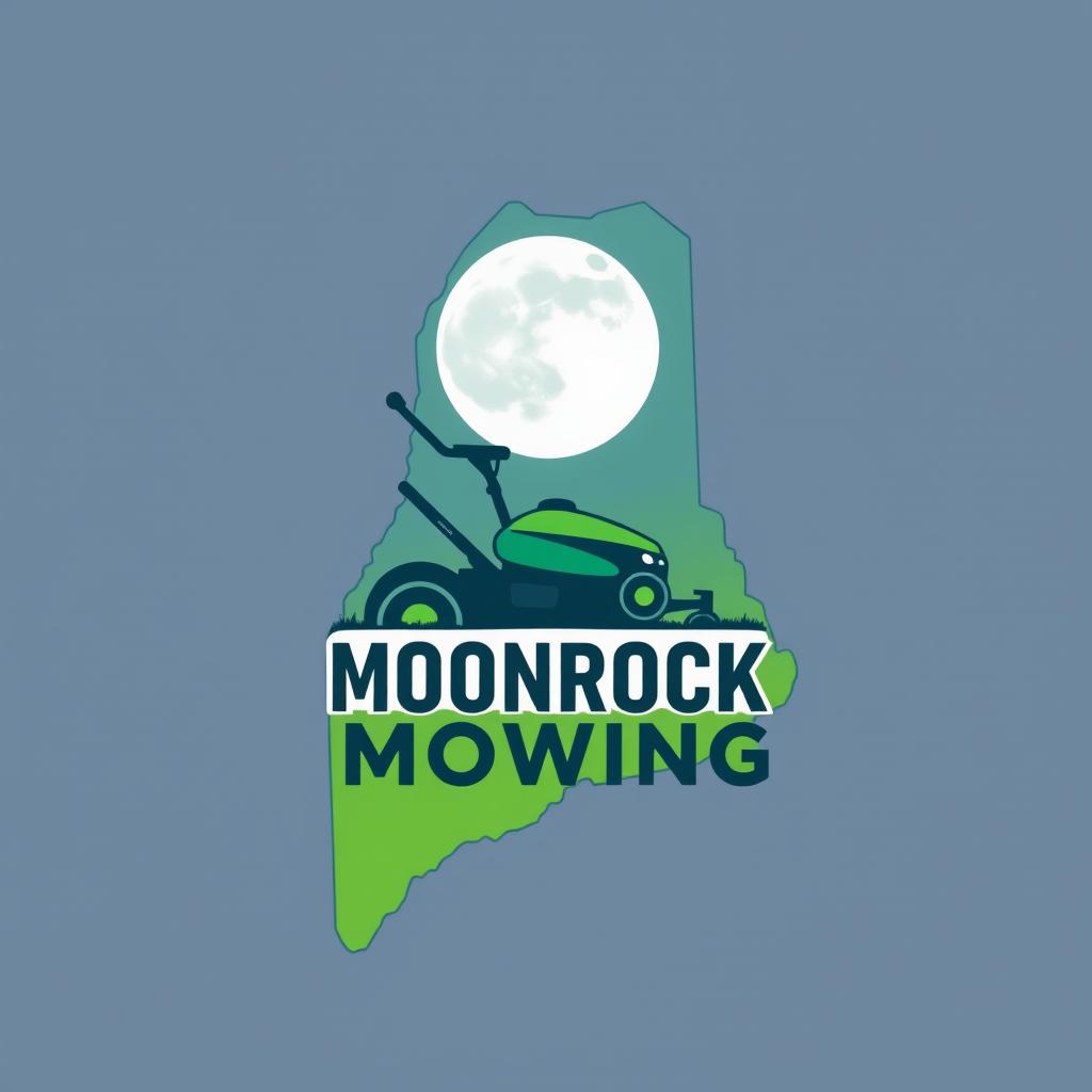 A visually striking logo design featuring the outline of the state of Maine as the primary shape