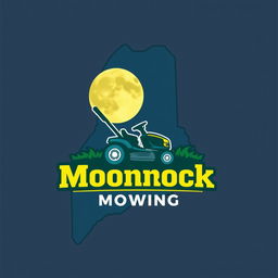 A creative logo design featuring the outline of the state of Maine as the central shape