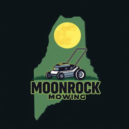 A creative logo design featuring the outline of the state of Maine as the central shape