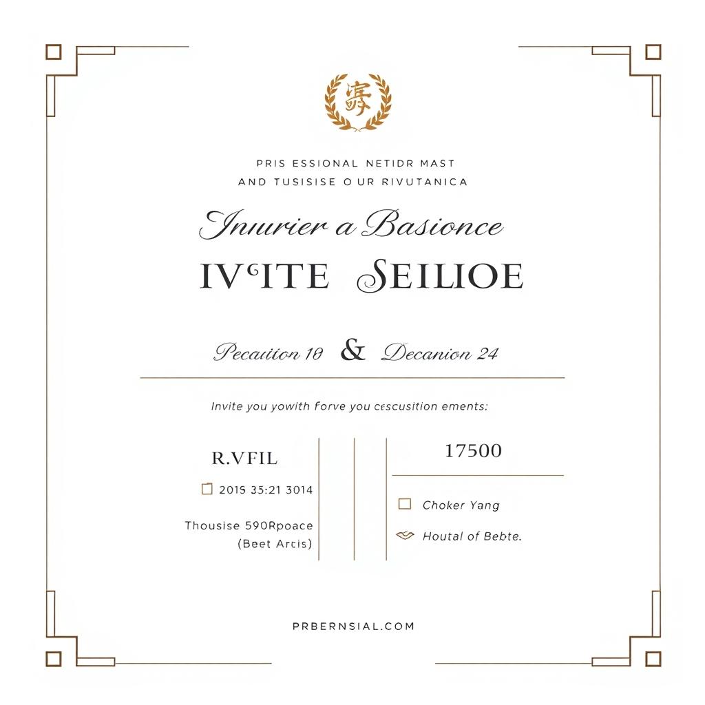 Formal Business Invitation Design