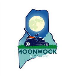 A unique logo design featuring the outline of the state of Maine as the main shape