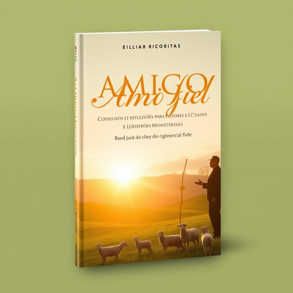 A book cover design for 'Amigo Fiel: Conselhos e Reflexões para Pastores e Líderes Ministeriais'
