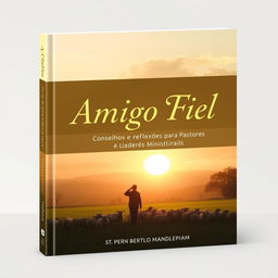 A book cover design for 'Amigo Fiel: Conselhos e Reflexões para Pastores e Líderes Ministeriais'