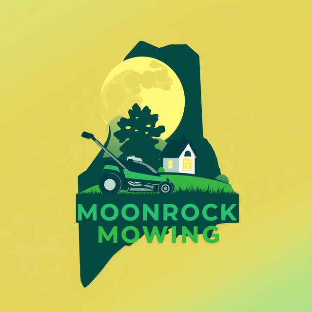 A captivating logo design featuring the outline of the state of Maine as the main shape