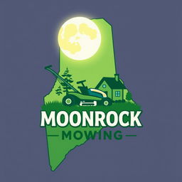 A captivating logo design featuring the outline of the state of Maine as the main shape