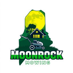 A striking logo design featuring the outline of the state of Maine as the main shape
