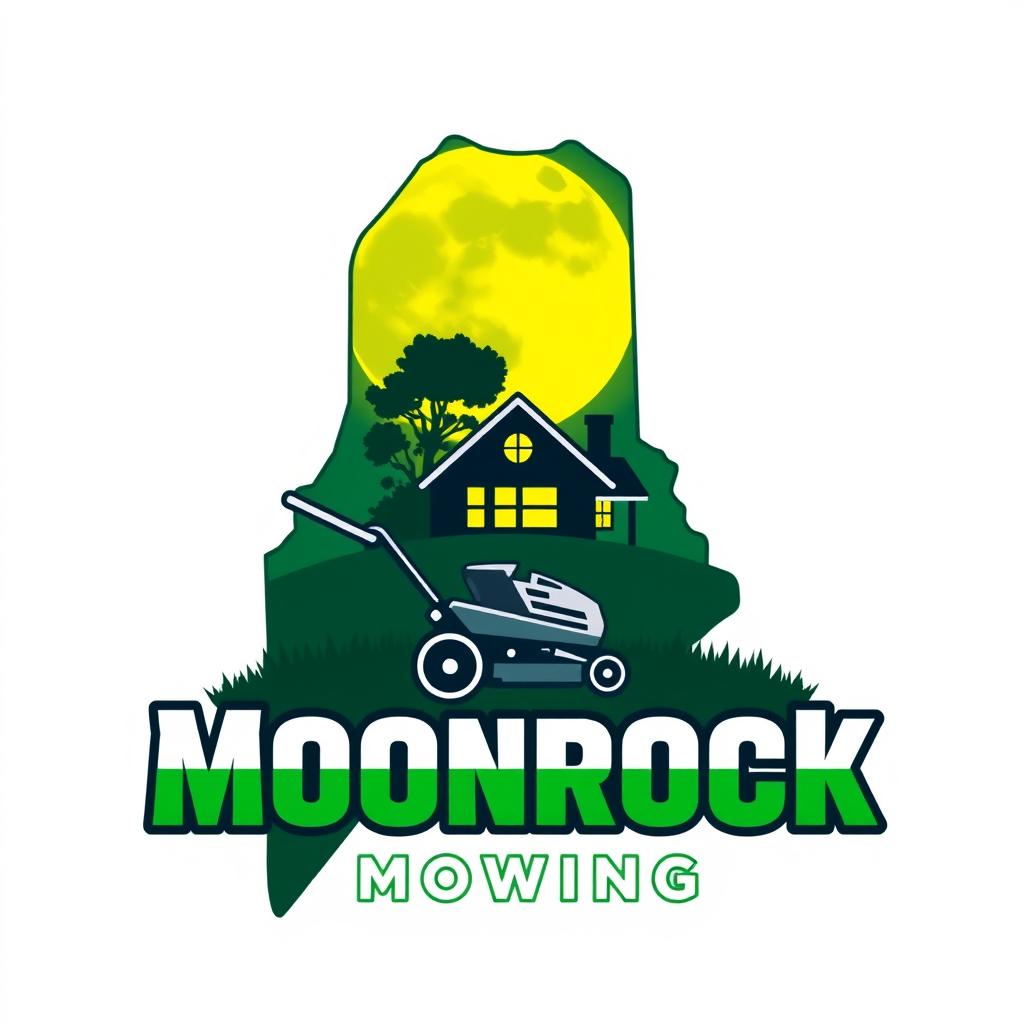 A striking logo design featuring the outline of the state of Maine as the main shape