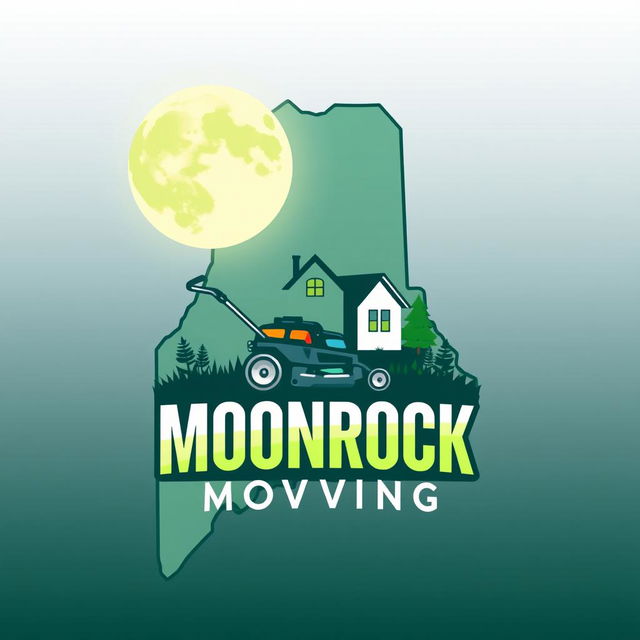 A striking logo design featuring the outline of the state of Maine as the main shape