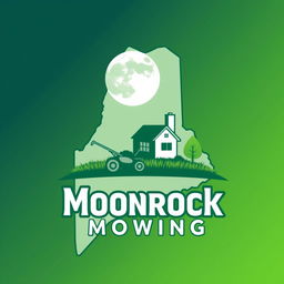 A creative logo design featuring the outline of the state of Maine as the central shape