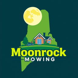 A visually striking logo design featuring the shape of the state of Maine as the central element